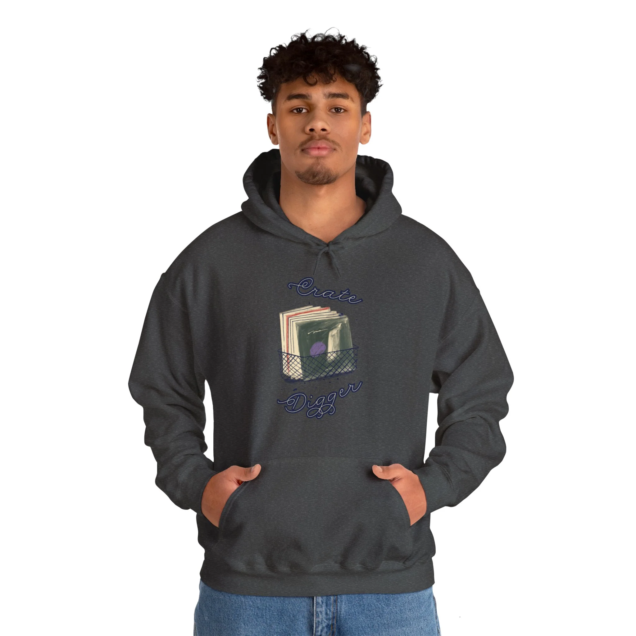 'Crate Digger' Men's Hoodie - Image 14