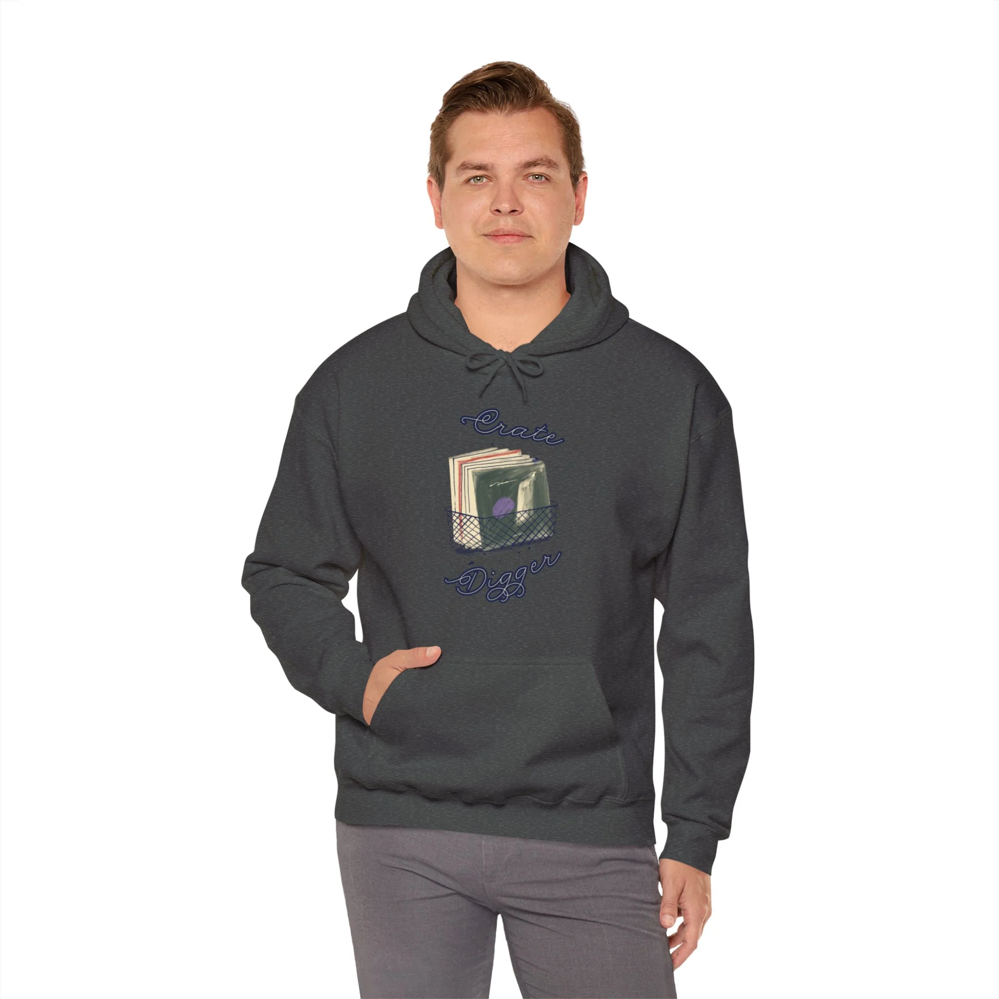 'Crate Digger' Men's Hoodie - Image 15