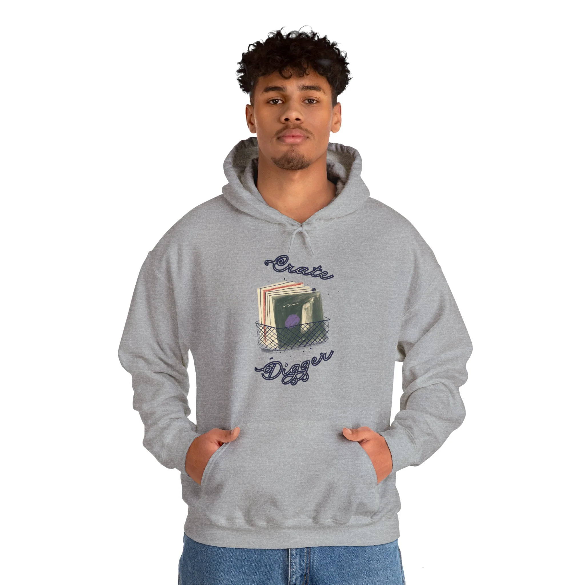 'Crate Digger' Men's Hoodie - Image 22