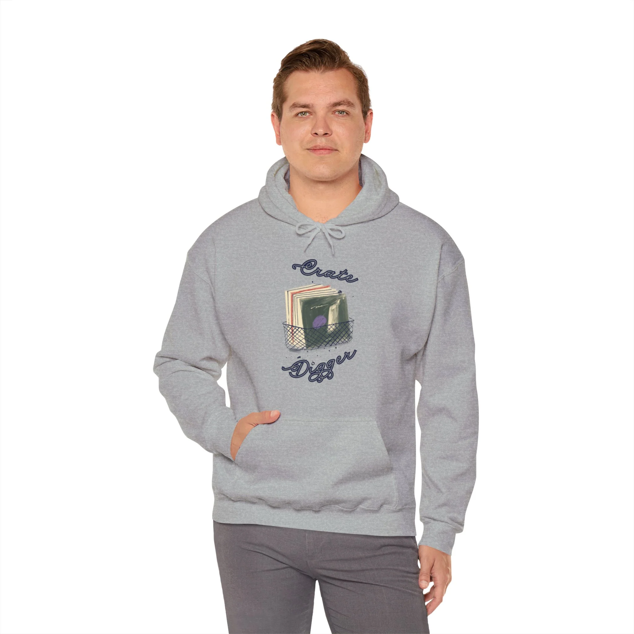 'Crate Digger' Men's Hoodie - Image 23