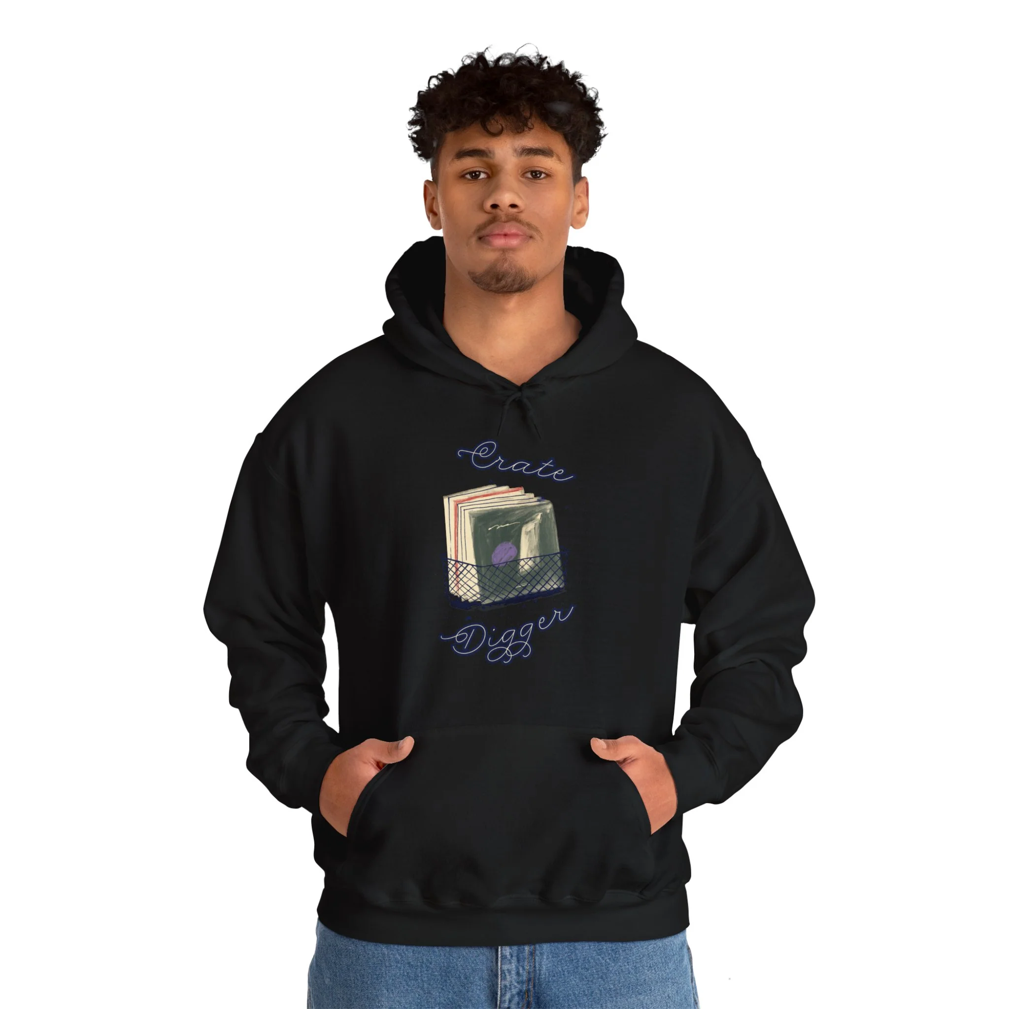 'Crate Digger' Men's Hoodie - Image 30