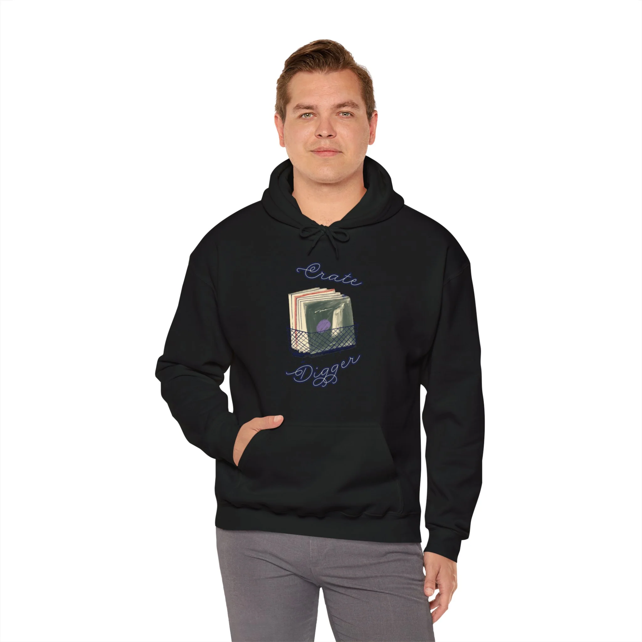 'Crate Digger' Men's Hoodie - Image 31