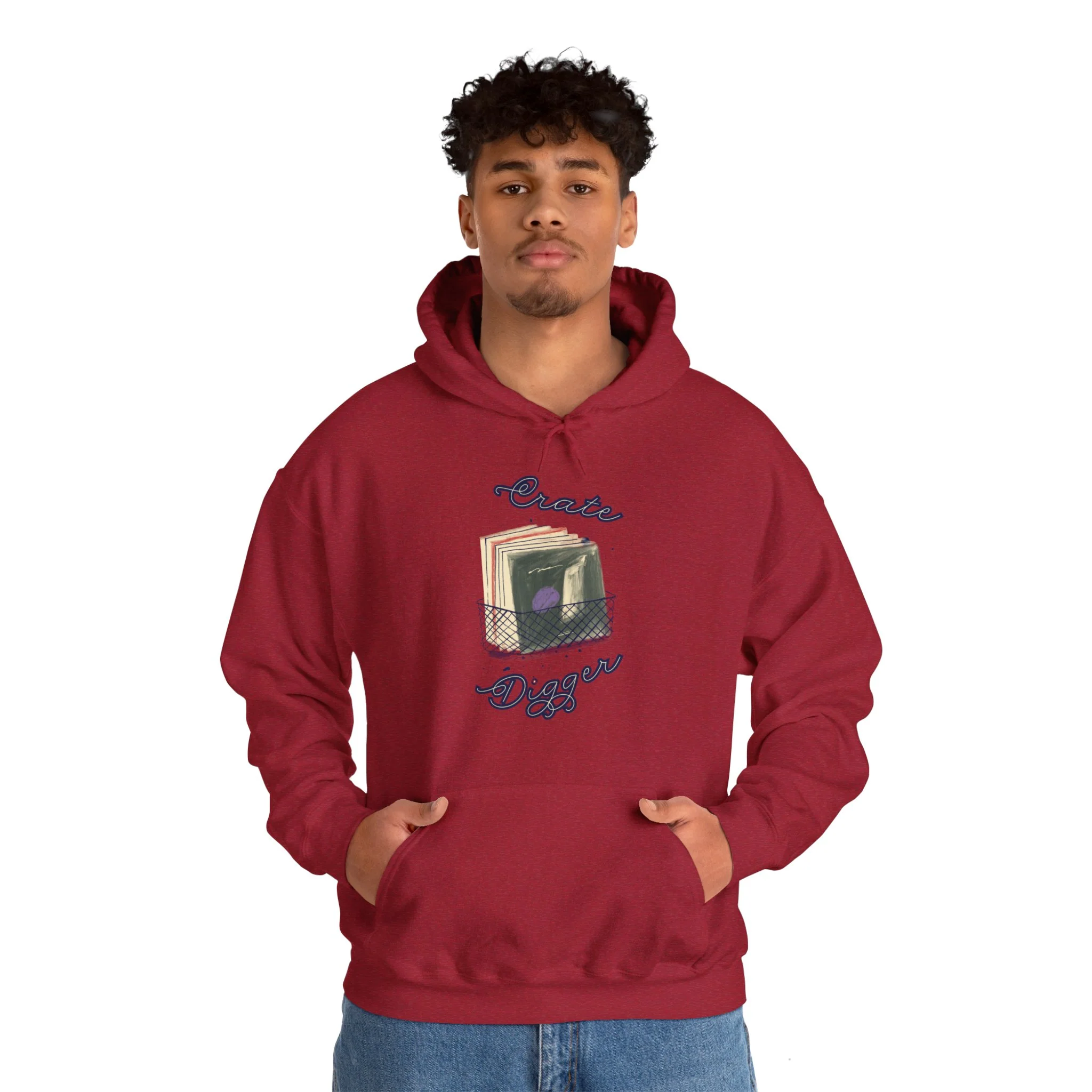 'Crate Digger' Men's Hoodie - Image 38
