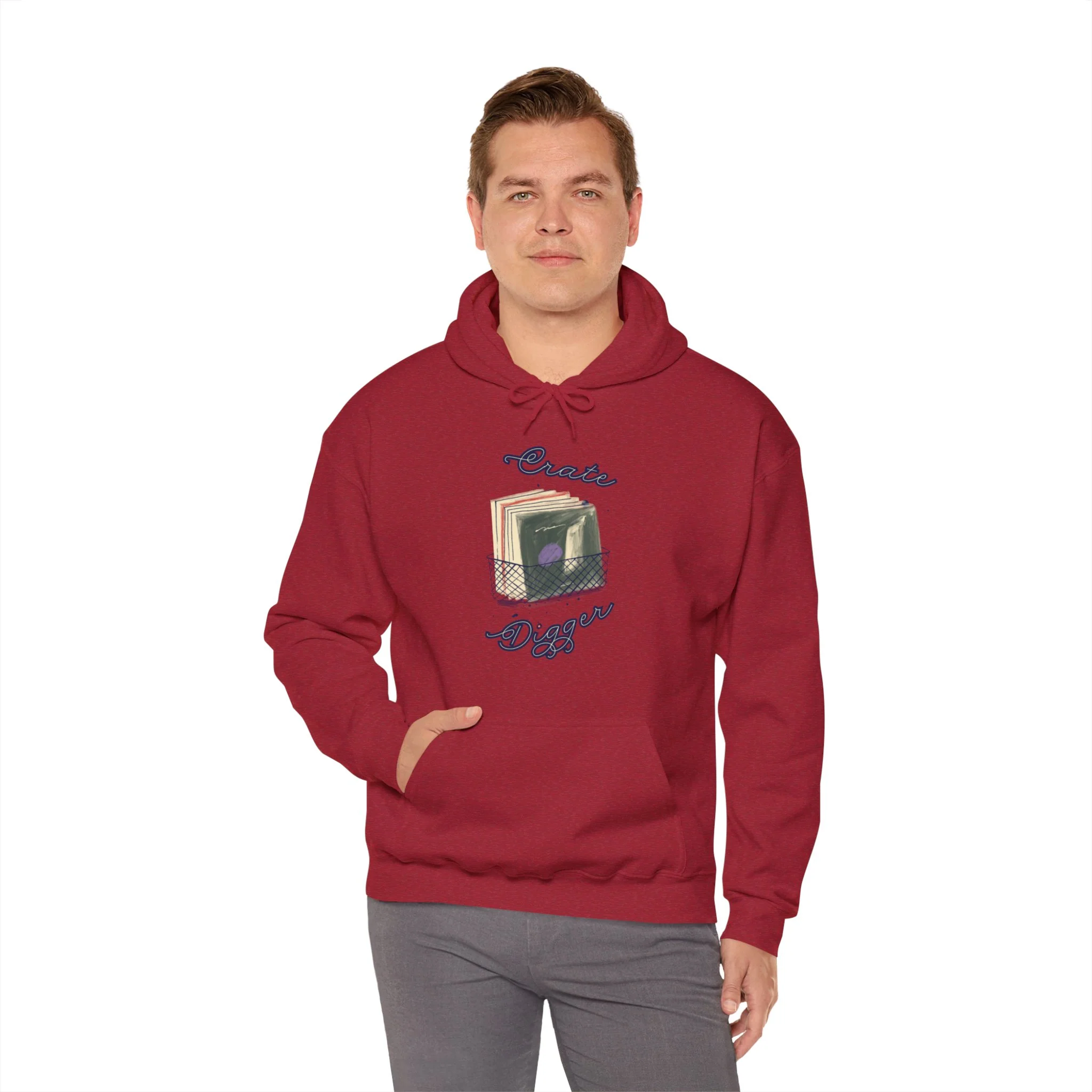 'Crate Digger' Men's Hoodie - Image 39