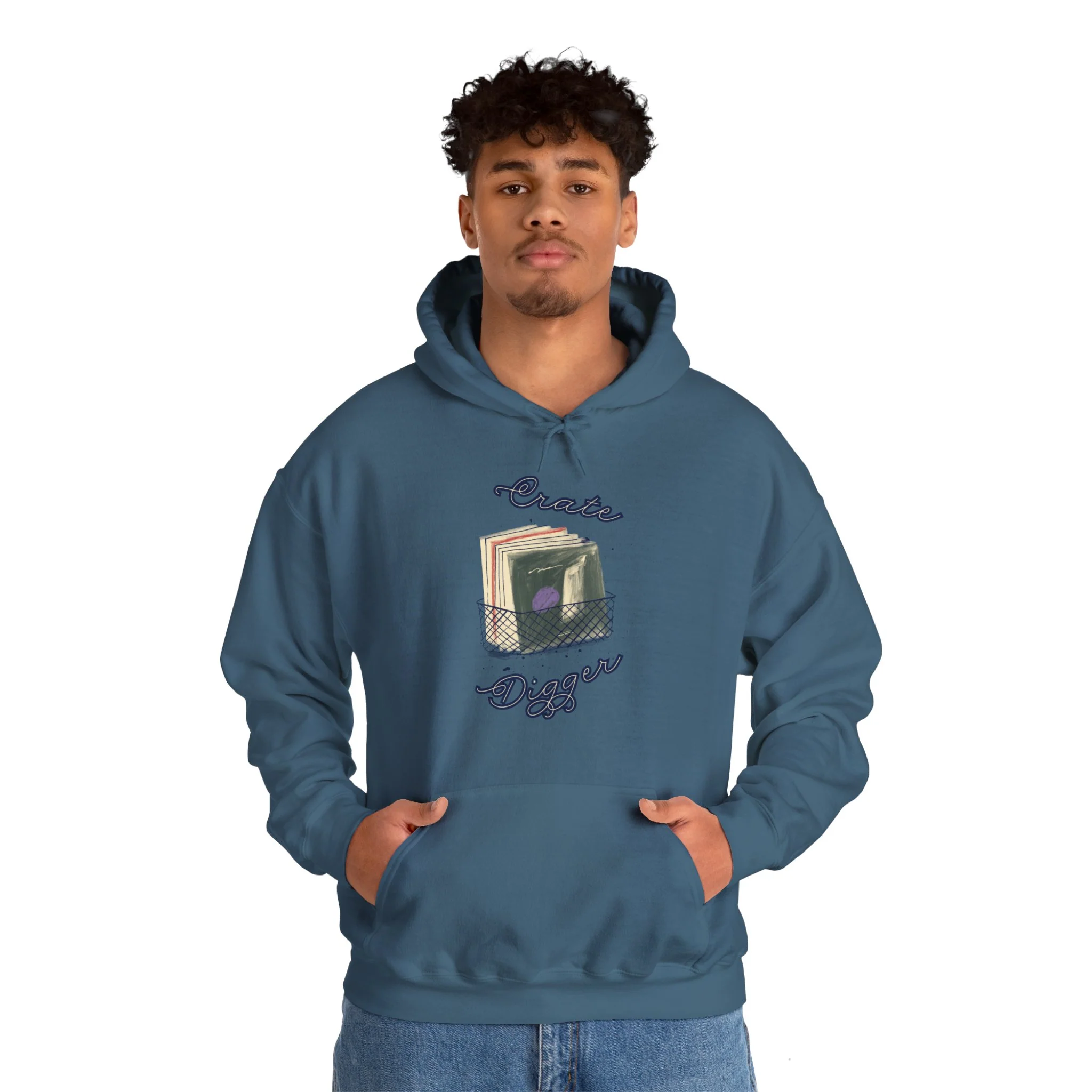 'Crate Digger' Men's Hoodie - Image 46