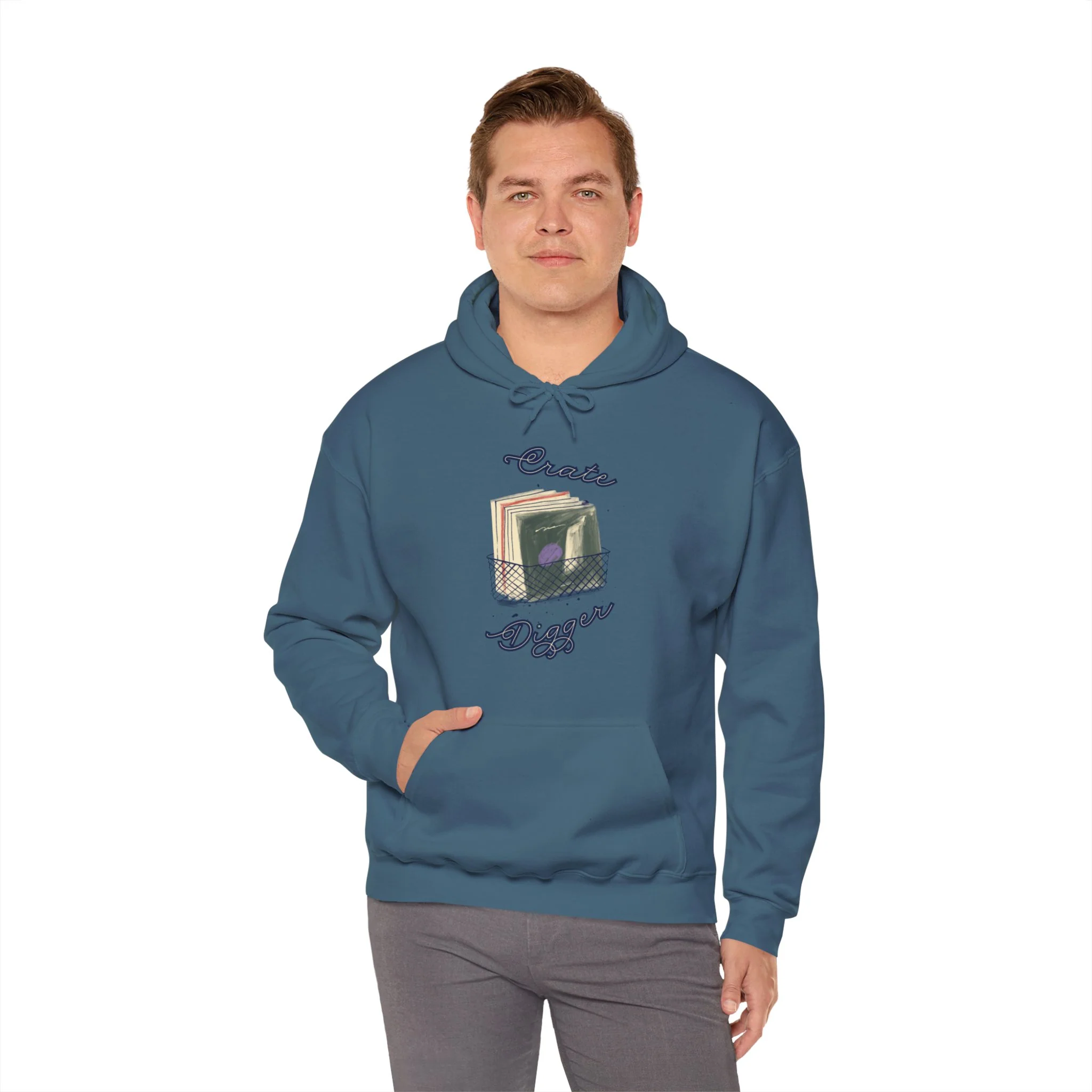 'Crate Digger' Men's Hoodie - Image 47