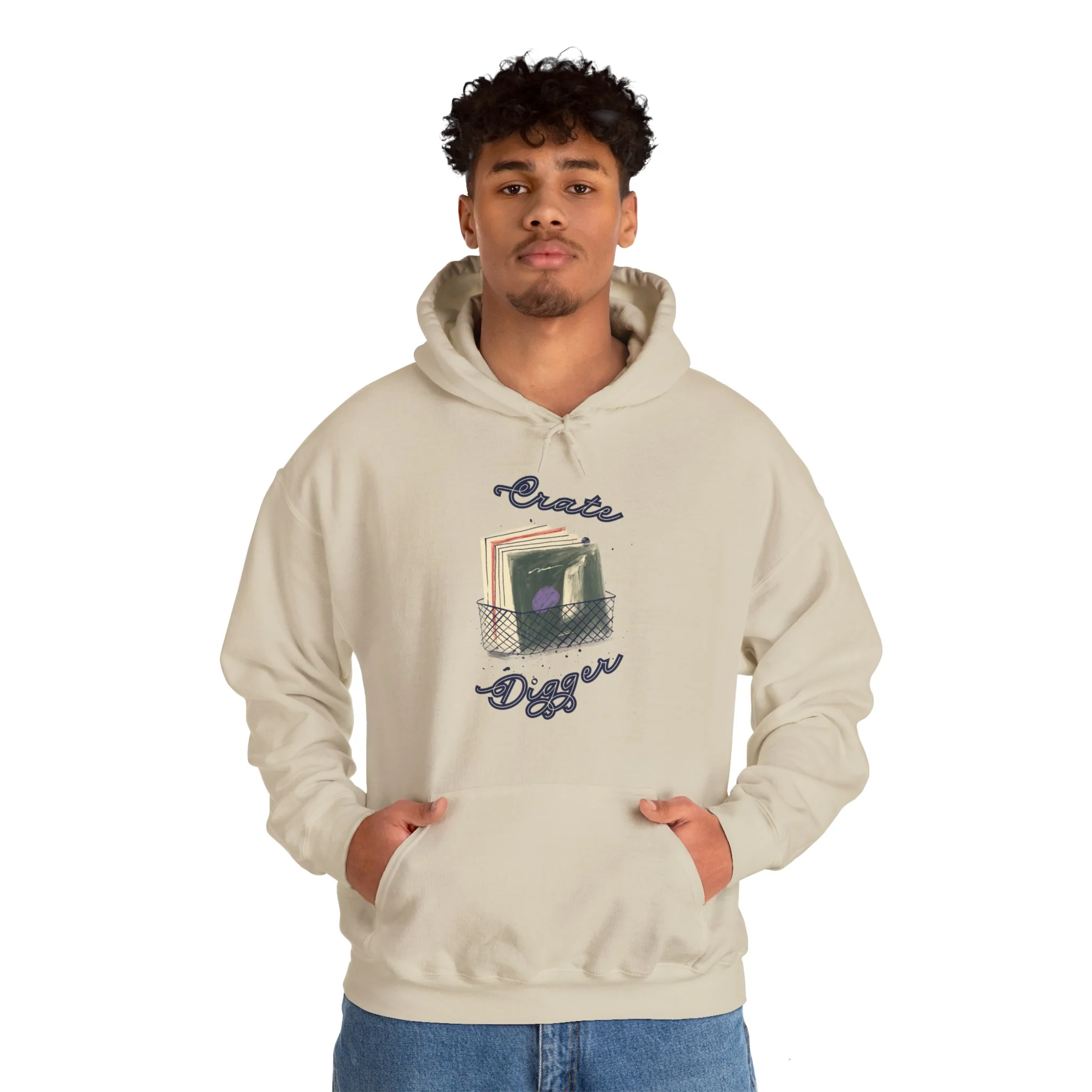 'Crate Digger' Men's Hoodie - Image 6