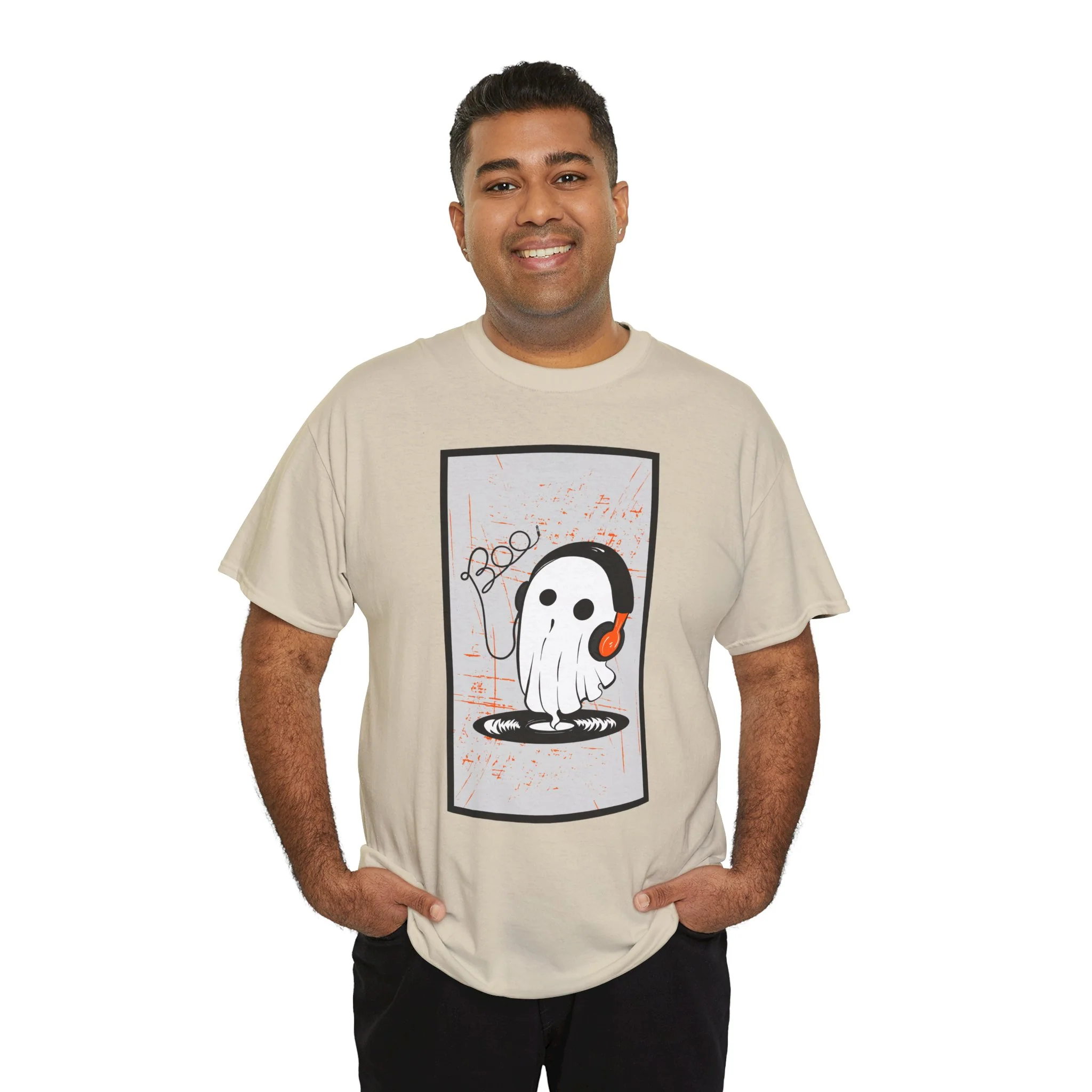 'Vinyl Ghost' Men's T-Shirt - Image 38