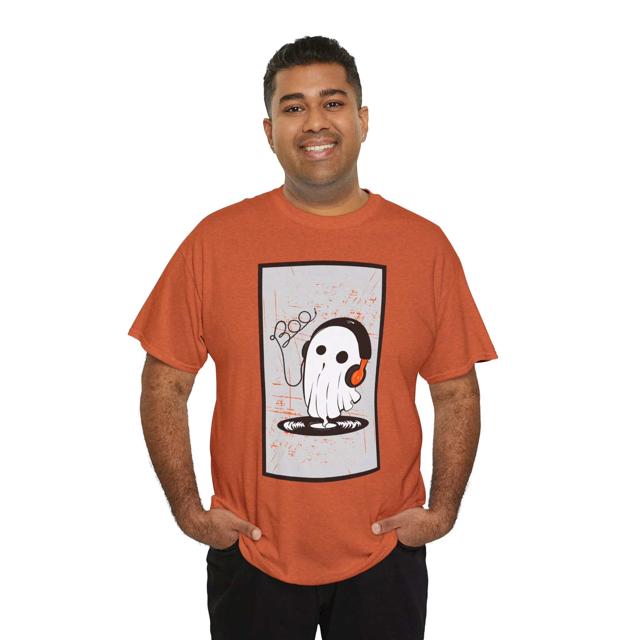 'Vinyl Ghost' Men's T-Shirt - Image 6