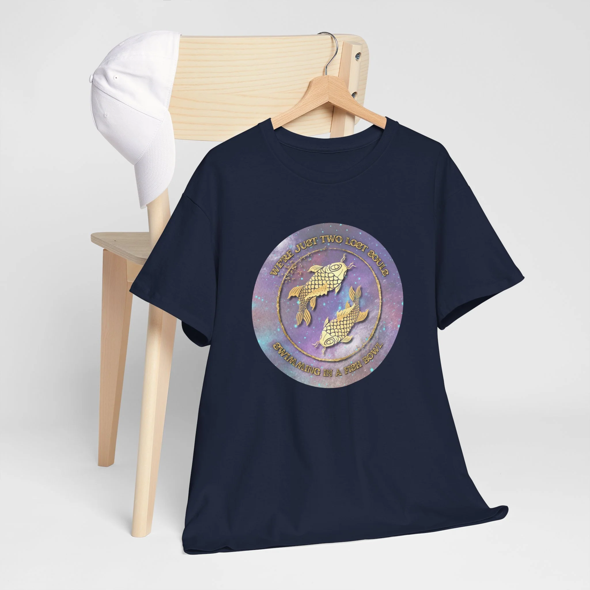 'Lost Souls' Celestial Fish Lyric T-Shirt - Image 4