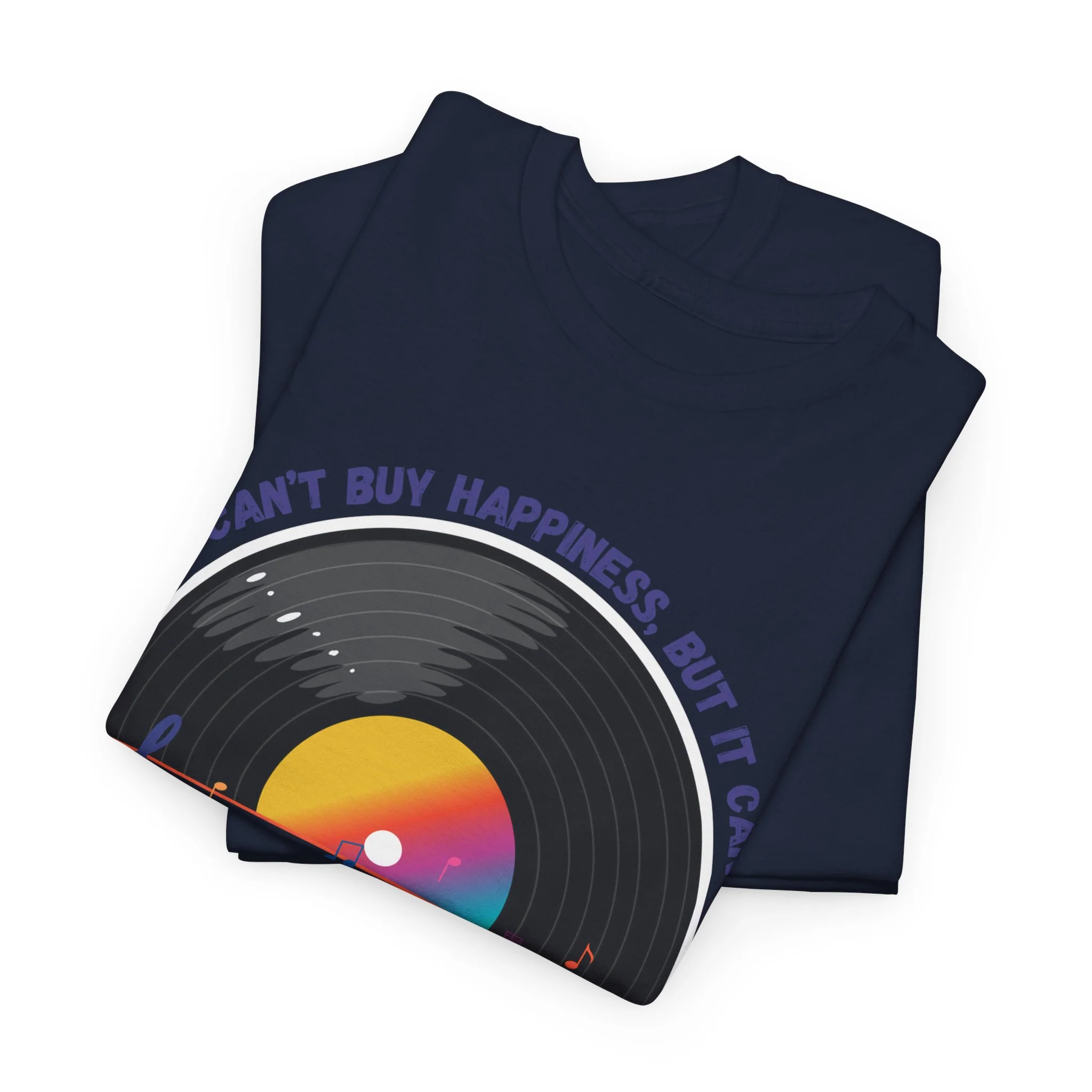 'Money Can't Buy Happiness, But It Can Buy Vinyl' Men's T-Shirt - Image 19