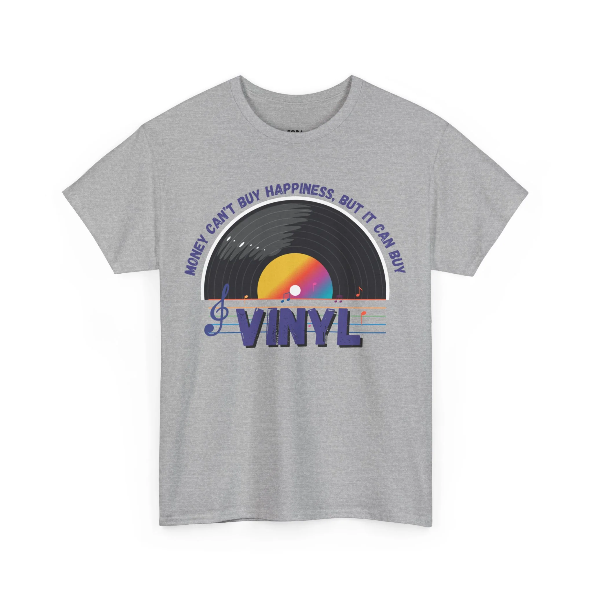 'Money Can't Buy Happiness, But It Can Buy Vinyl' Men's T-Shirt - Image 33
