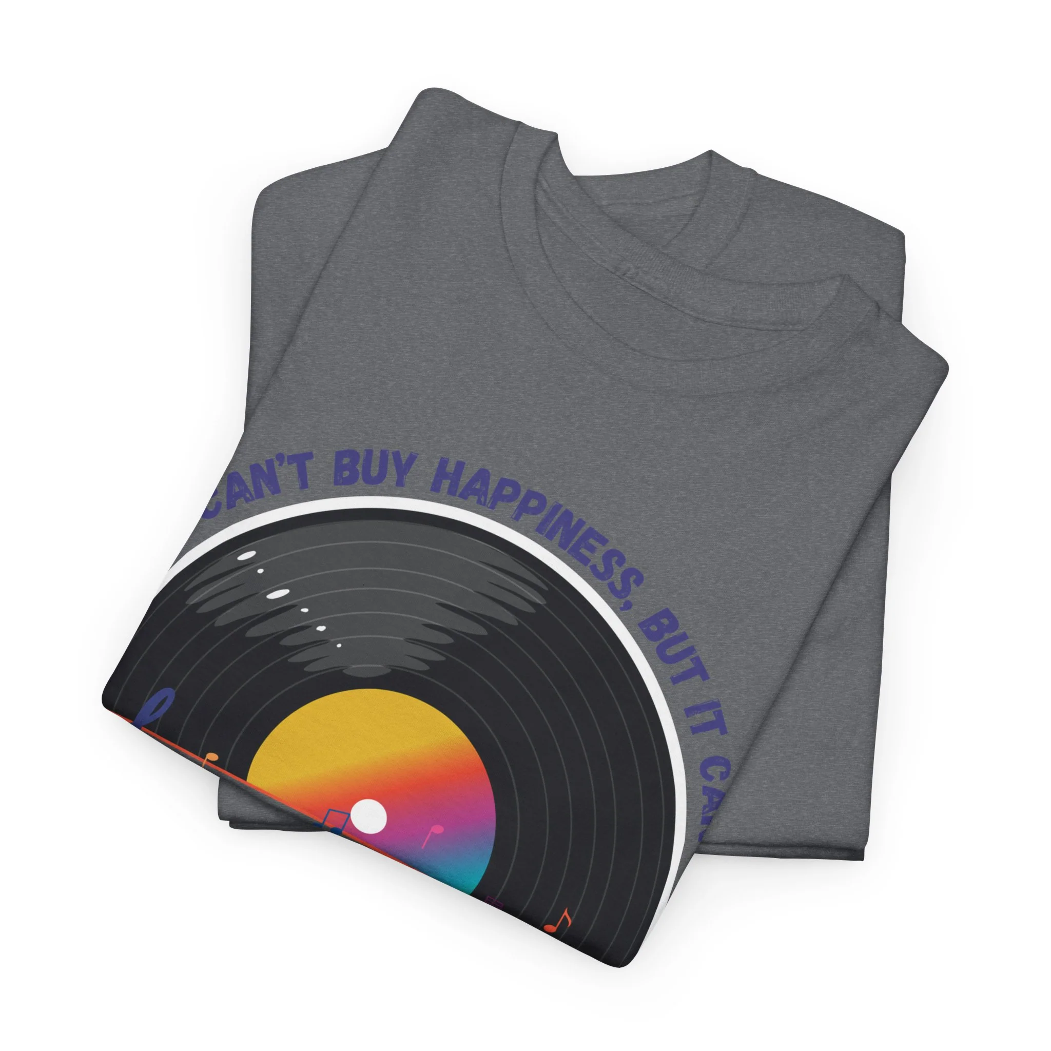 'Money Can't Buy Happiness, But It Can Buy Vinyl' Men's T-Shirt - Image 43