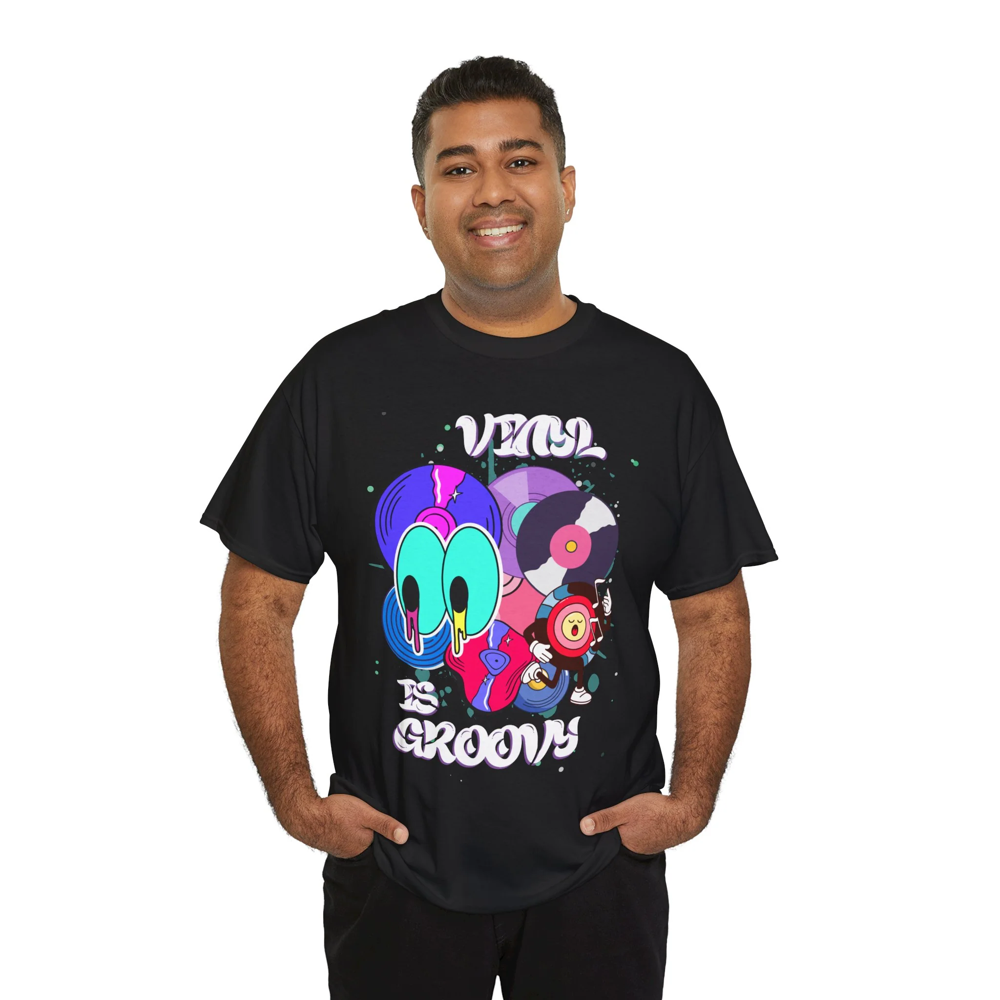 'Vinyl Is Groovy' Men's T-Shirt - Image 12