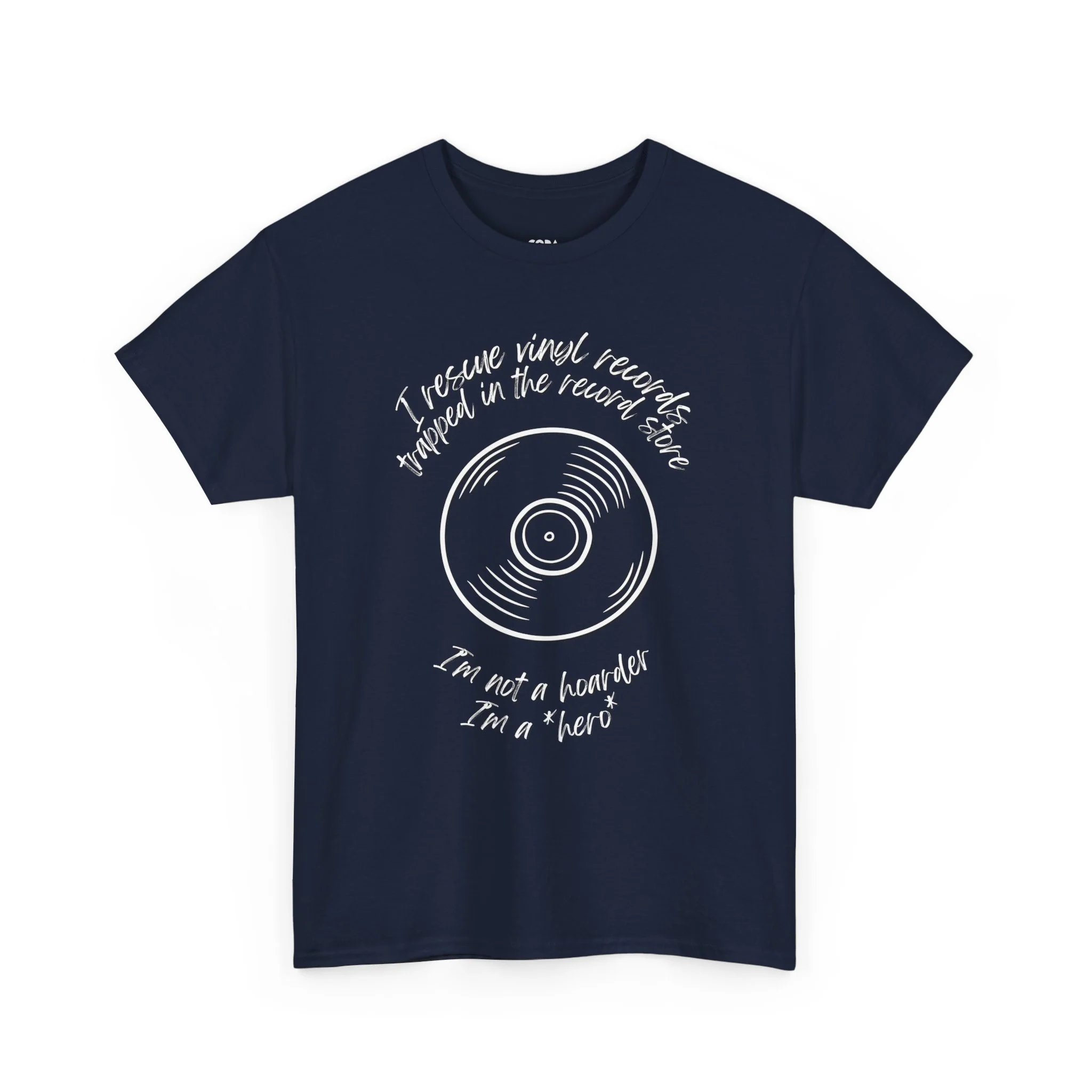 Vinyl Record Graphic Tee — “I’m Not a Hoarder” Retro Music Shirt - Image 7